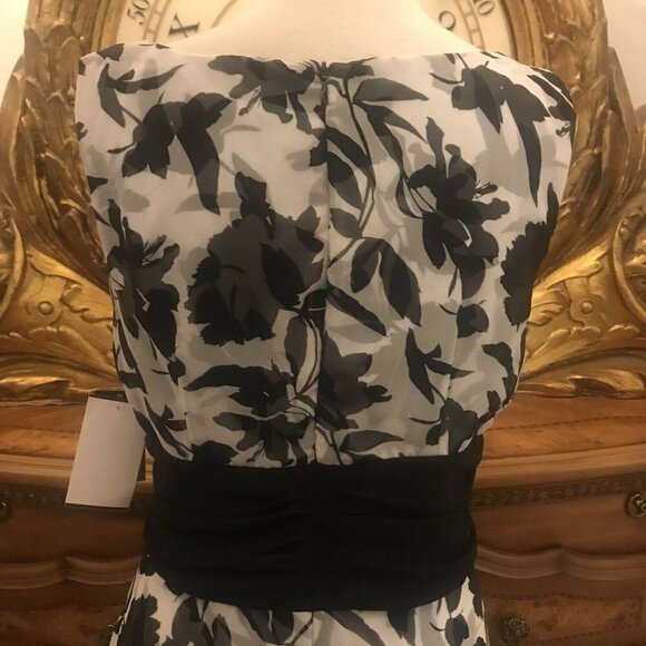 CONNECTED APPAREL. NEW $89 Size 10??? Sheer Lined Dress w/ Ruched waist. B22 - Picture 6 of 8